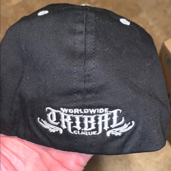 Tribal Black and Blue Graphic Snapback Hat - Picture 3 of 6